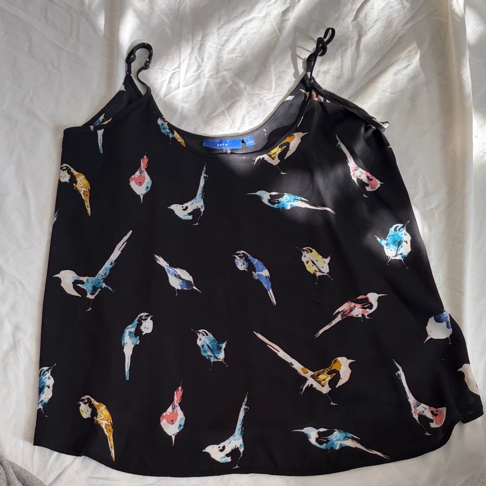 Apt. 9 Black Bird-Print Spaghetti Strap Camisole
